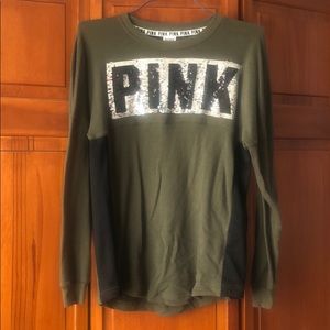 Pink Victoria’s Secret sequence shirt